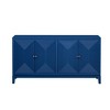 TIRAMISUBEST 4-Door Storage Cabinet with Adjustable Shelves, Dining Room Sideboard Buffet with Symmetrical Patterns - 3 of 4