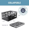 CleverMade Collapsible 3pk 45L 100% Recycled Utility Crate Stone - 2 of 4