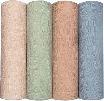 Image of Muslin Swaddle Blankets Neutral Receiving Blanket for Boys and Girls by Comfy Cubs Cubs (Pacific, Cedar, Sage, Blush)