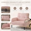 Vynxaria UNITED WE WIN Corduroy Fabric Wide Seat Chair ¨C Stylish & Comfortable Accent Chair - 3 of 4