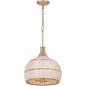 Crystorama Lighting Zanzibar 3 - Light Pendant in  Soft Gold - 1 of 4