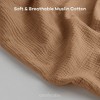 Muslin Nursing Cover for Baby Breastfeeding, Soft & Breathable Breastfeeding Cover for Mom by Comfy Cubs - 4 of 4