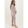 Pinkblush Light Mocha Brushed Knit Oversized Top and Legging Maternity Set - 3 of 4