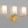 Troy Lighting Juniper 3 - Light Vanity in  Textured Gold Leaf Opal White Shade - 3 of 3