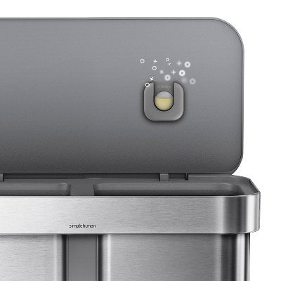 Fingerprint Resistant Stainless Steel Dual Compartment Pedal Trash Can