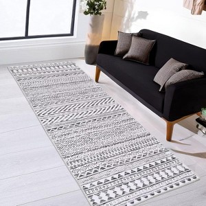 Bedroom Carpet, Indoor Bohemian Style Carpet, Soft Non-Slip, Machine Washable, Bedroom/Office/Living Room/Dining Room Soft Decorative Carpet - 1 of 4