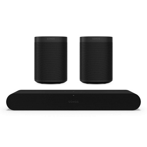navn ejendom Indgang Sonos Surround Set With Ray Compact Soundbar (black) And Pair Of One Sl  Wireless Streaming Speaker (black) : Target