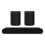 Sonos Surround Set with Ray Compact Soundbar and Pair of One SL Wireless Streaming Speaker
