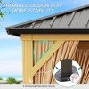 10x12 FT Hardtop Gazebo Double Roof Galvanized Iron Alum with Curtains & Netting - 4 of 4
