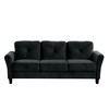 Velvet 3-seater Sofa for Living Room Bedroom Office with Supportive Cushions and Sturdy Hardwood Frame - 4 of 4