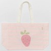 Sunnylife Kids Canvas Beach Bag - Strawberry Sunshine Pink Stripe - Tote - 4 of 4