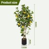 2-Pack 4FT Artificial Lemon Trees – Bright Yellow Faux Fruits in Planters for Home/Office/Party Decor - 3 of 4