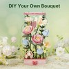 ROBOTIME 3D Puzzles Floral Art Series, Single Flower DIY Craft Flower Puzzle, Home Decorative Ornaments for Holiday Gifts, Purple, 2.8"*3.5"*13.6" - 4 of 4