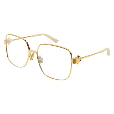 Bottega Veneta NEW CLASSIC BV 1200O 002 Womens Square Eyeglasses Gold 56mm