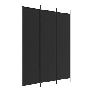 vidaXL 3-Panel Room Divider Black 59.1"x78.7" Fabric - 1 of 4