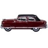 1950 Nash Rambler Custom Landau Convertible (Closed) Sunset Maroon w/Black 1/87 (HO) Scale Diecast Model Car by Oxford Diecast - 2 of 4