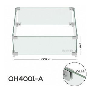 WestinTrends Sansom Square Tempered Glass Fire Flame Guard Clear - 1 of 1
