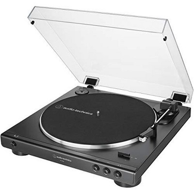 Audio-Technica AT-LP60X-BK Fully Automatic Belt-Drive Stereo Turntable, Black, Hi-Fidelity, Plays 33 -1/3 and 45 RPM Vinyl Records, Dust Cover, Anti-Resonance, Die-Cast Aluminum Platter