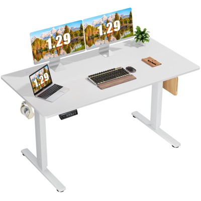DOMETOUR Height Adjustable Electric Standing Desk, Sit Stand Up Down Computer Table, Ergonomic Memory Desktop Workstation