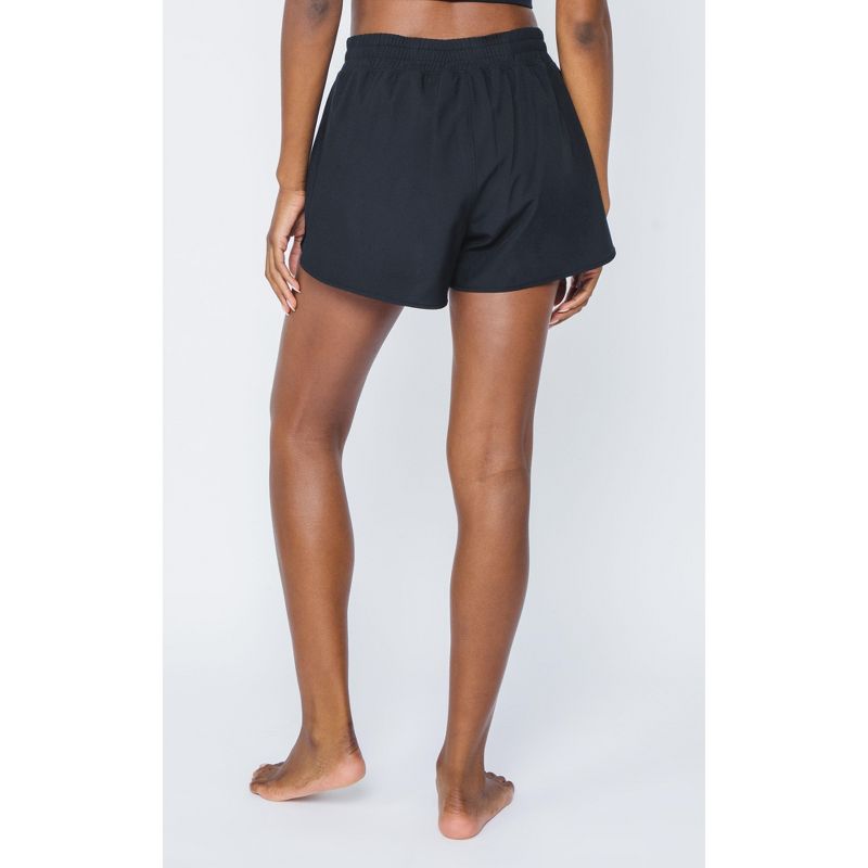 90 Degree By Reflex Womens Lux 2-in-1 Running Shorts with Drawstring, 3 of 5