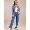 INSPIRE CHIC Women's Lightweight Button Down Packable Long Sleeve Puffer Jacket - 2 of 4