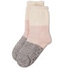 Memoi Women's Colorblock Cozy Warm Thermal Crew Socks Blush 9-11 - 3 of 4