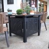 SEVOBAL Grill Cookware 2-in-1 Outdoor Fire Pit Table, Smokeless Square Patio Grill, Heater for Garden, Balcony, Terrace, Black, 26.37"*24.01"*9.05" - 4 of 4