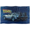 Kids' Back To The Future Delorean Silky Touch Blanket White 36X58 - 2 of 4