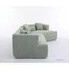 GDFStudio Arvik 128" Modern 3-Seater Boucle Upholstered Sectional Sofa with Pillows - 3 of 4