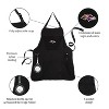 Evergreen Baltimore Ravens Black Grill Apron- 26 x 30 Inches Durable Cotton with Tool Pockets and Beverage Holder - 3 of 4