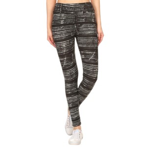 Slickblue Women's Yoga Bliss Leggings, Snug Fit, Flexible Activewear, Snake Scale/Stripes/Tie Dye, One Size - 1 of 4