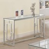 Merced Console Sofa Table with Glass Top Nickel - Coaster - 2 of 4