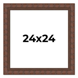 PosterPalooza | 24x24 Wide Bamboo Picture Frame, UV Acrylic, 4 Finishes - Brown, Black, Silver, and Natural - 1 of 4