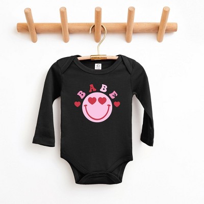The Juniper Shop Babe Smile Baby Long Sleeve Bodysuit