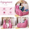 Sapphtopaz Bean Bag Chair for Adults Teens,Faux Fur Bean Bag Sofa Floor Sofa with Side Pockets,Comfy Reading Chair for Living Room,Bedroom - 2 of 4