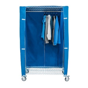 Shelving.com Mobile Garment Rack with Cover - 18"d x 48"w x 78"h - 1 of 1