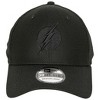 Adult The Flash Logo Black on Black Colorway New Era 39Thirty Fitted Hat - 2 of 4