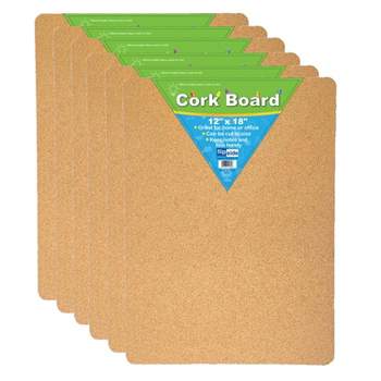 Flipside Products Cork Bulletin Board, 12" x 18", Pack of 6