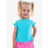 RuffleButts Toddler Girls UPF50+ Active Raglan Bow Shirt - 3 of 4