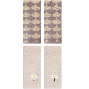 REGALWOVEN 4 Pcs Bathroom Soft Absorbent Hand Towels - 1 of 4