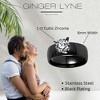 Solitaire Engagement Ring for Women 4mm Cubic Zirconia 1CT Stainless Steel by Ginger Lyne - 4 of 4