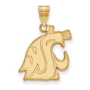 Black Bow Jewelry 14k Yellow Gold Washington State Cougars NCAA Large Pendant - 1 of 3