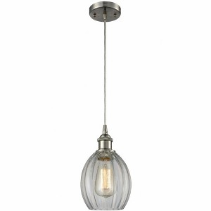 Eaton - 1 Light Cord Hung Mini Pendant In Industrial Style-9.5 Inches Tall and 6 Inches Wide - 1 of 1