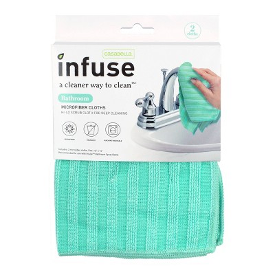 Casabella Infuse Bathroom Microfiber Cloths - 2pk