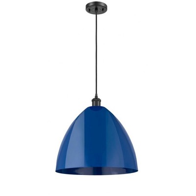 Plymouth Dome - 1 Light Cord Hung Mini Pendant In Industrial Style-18.75 Inches Tall and 16 Inches Wide
