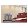 Rubbermaid Commercial Slim Jim Recycling Station 1-Stream, Mixed Recycling Station, 33 gal, Resin, Gray - 3 of 4