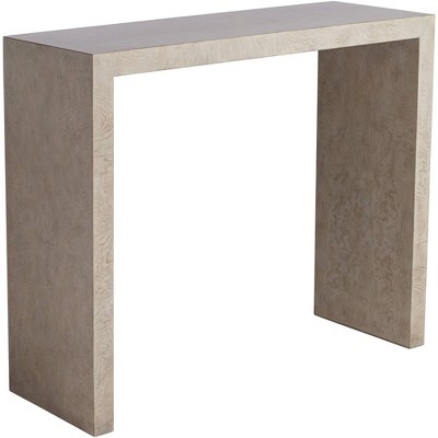 55 Downing Street Modern Gray Sky Wood Rectangular Console Table 38" x 14" for Living Room Bedroom Bedside Entryway House Balcony
