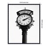 Amanti Art Vintage Street Clock with Marked Telluride Times by Del Mundo Imagery Canvas Wall Art Print Framed - 3 of 4