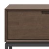 72" Solid Rubberwood and Blackened Metal Low TV Stand with Handcrafted Finish and Cord Management for Living Room and Bedroom - 3 of 4