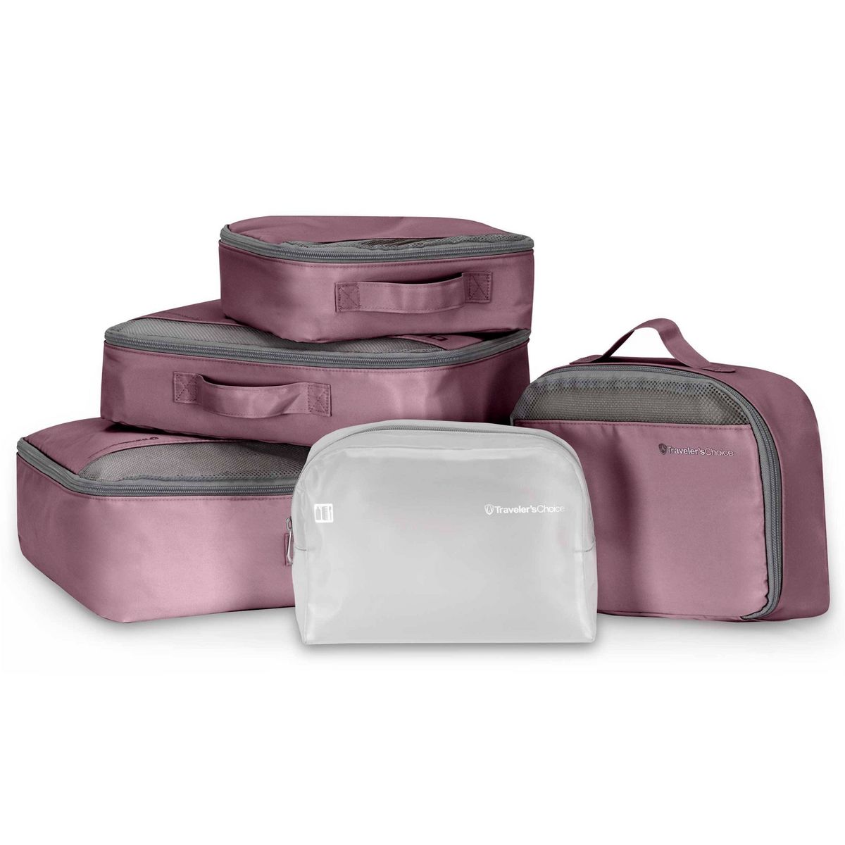 Traveler’s Choice Edinburgh 2pc Luggage Set with Backpack and Packing Cubes - thumbnail 4